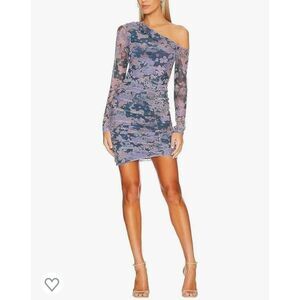 Free People Chloe Long Sleeve One Shoulder Mini Dress Size M